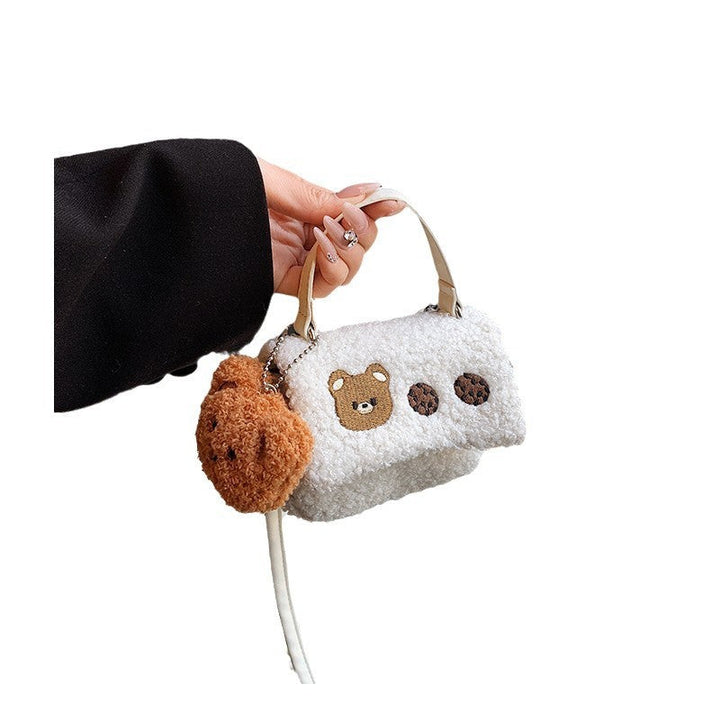 Plush Crossbody Bag with Cute Animal Design Kalsten