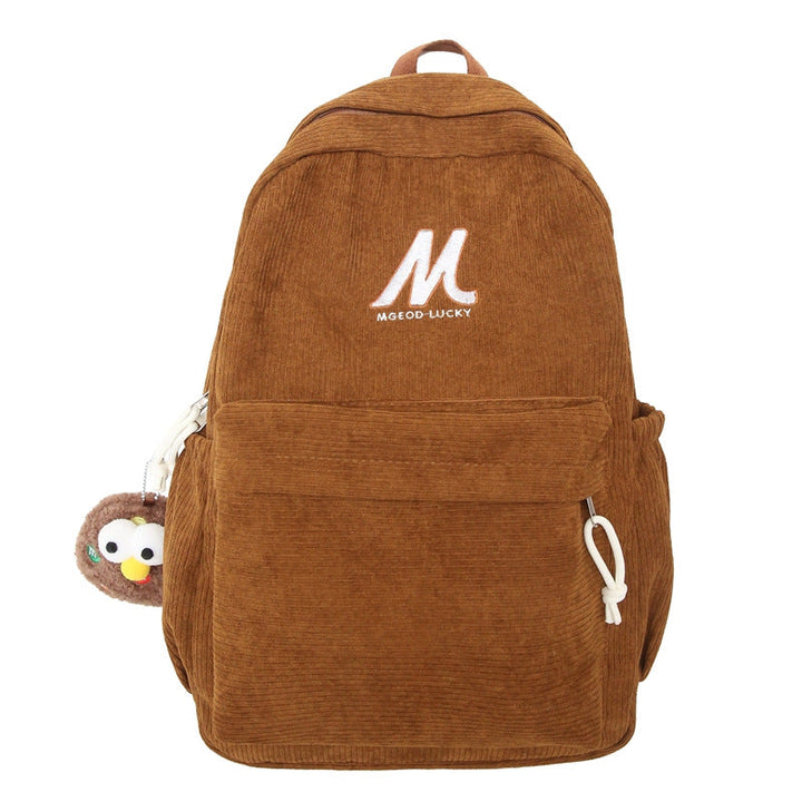 Casual Plush Textured School Backpack Kalsten