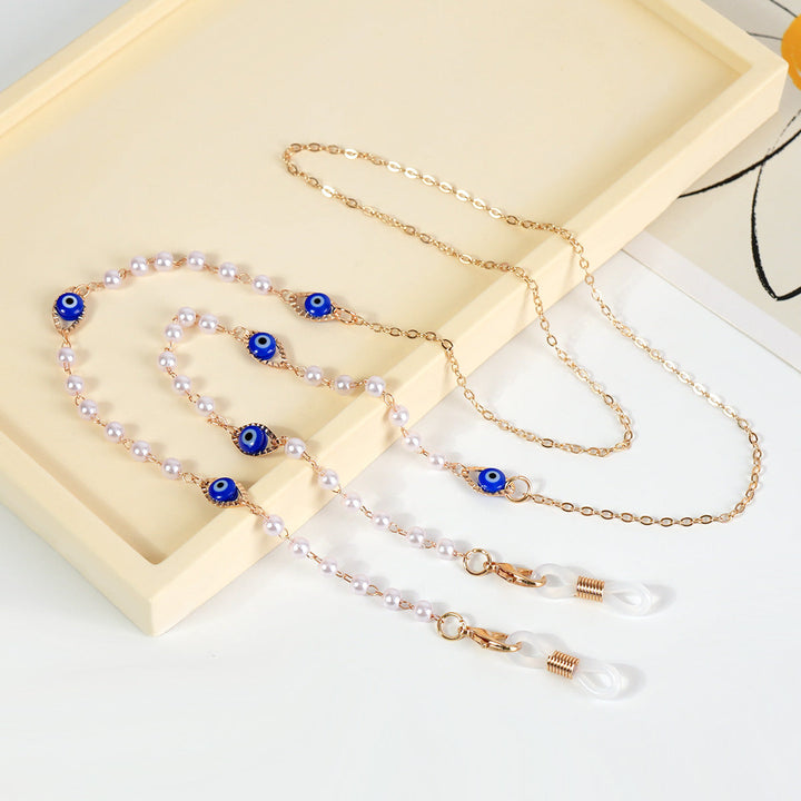 Luxurious Crystal-Embellished Eyewear Chain Kalsten