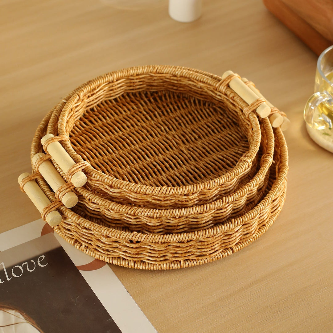 Handwoven Decorative Serving Tray Kalsten