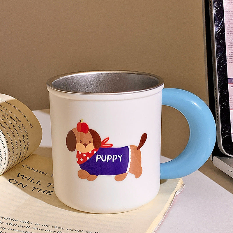 Ceramic mug with playful dog motif Kalsten