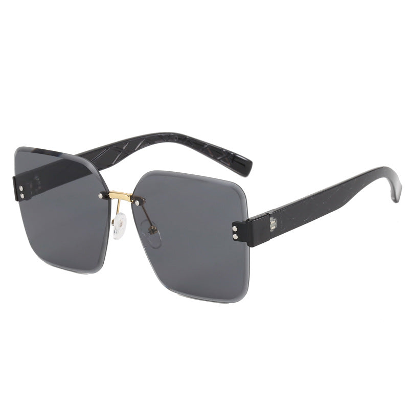 Women oversized square sunglasses with fashionable decor Kalsten