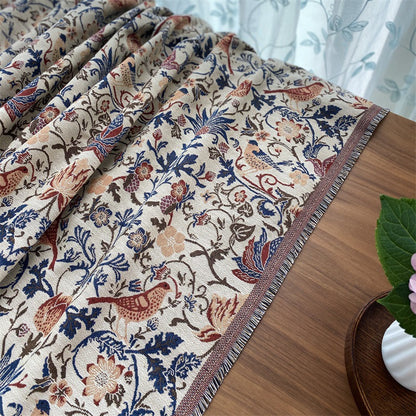 Decorative Floral Tapestry Blanket
