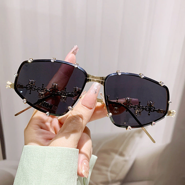 Ladies designer glasses with glamorous accent and sparkling glitter stones Kalsten