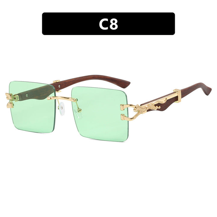 Ladies elegant square sunglasses with high-quality wooden frame Kalsten