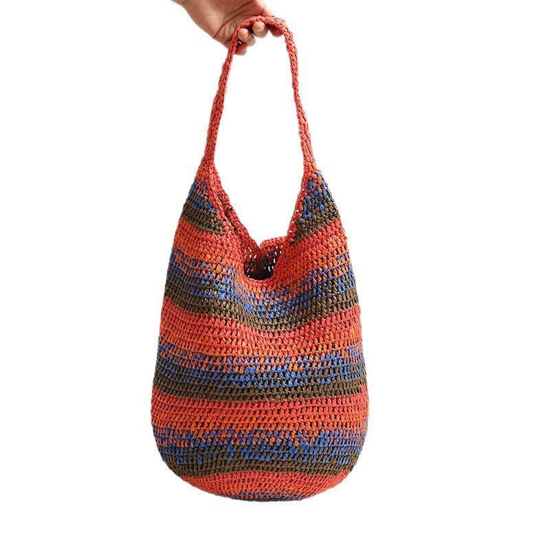 Handcrafted Casual Shoulder Bag Made of Braided Material Kalsten