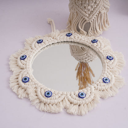 Macramé Decorative Round Mirror Acalora