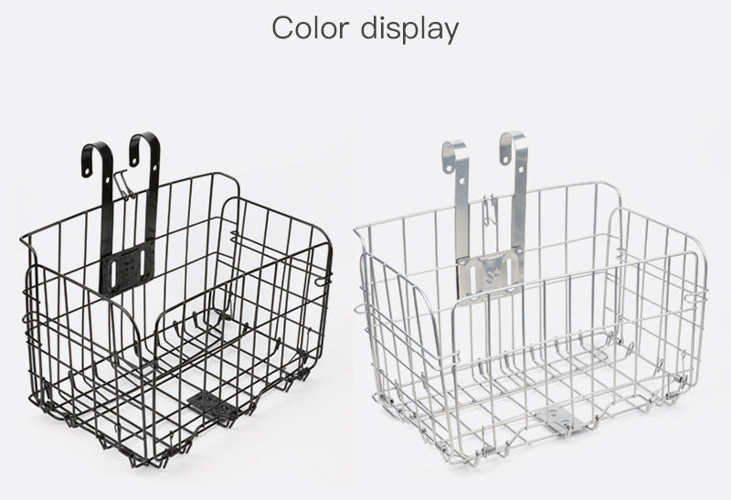 foldable steel wire rear bike cargo basket with adjustable quick-release hooks Kalsten