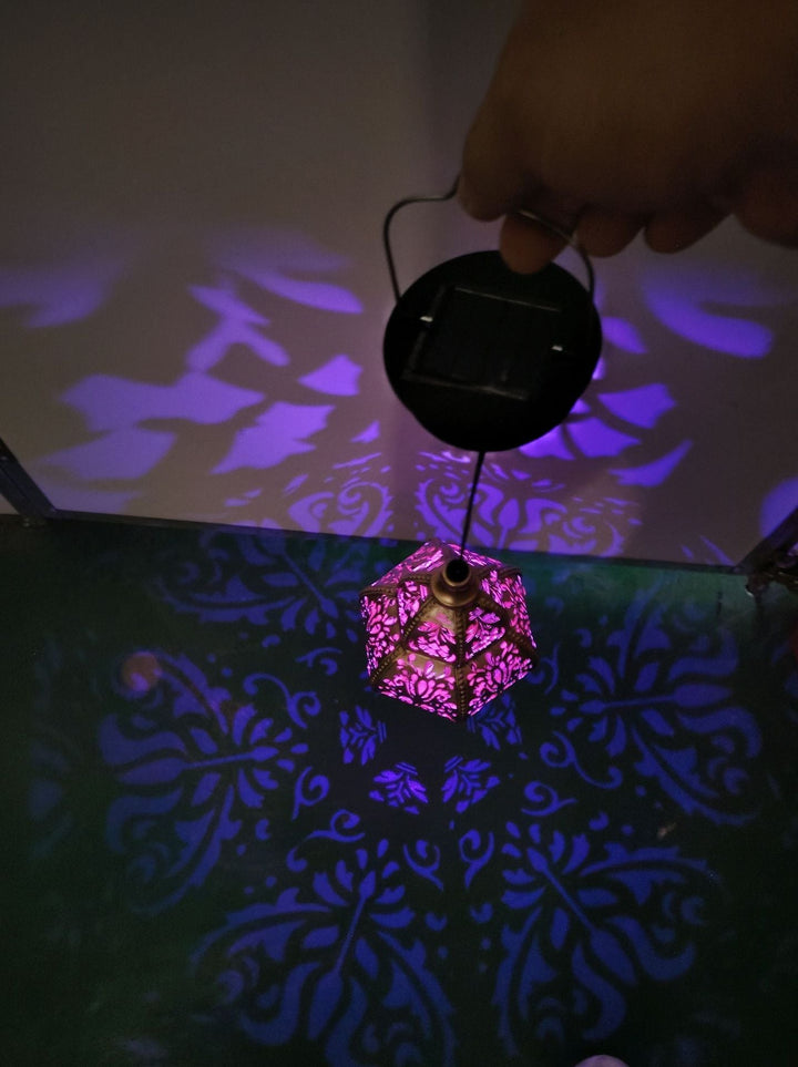 Ornate Moroccan Cutout Metal Hanging Pendant Light With Decorative Shadow Projection And Ceiling Canopy Kalsten