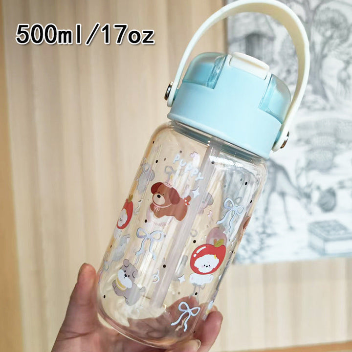 Ladies creative water bottle with integrated silicone carrying loop Kalsten