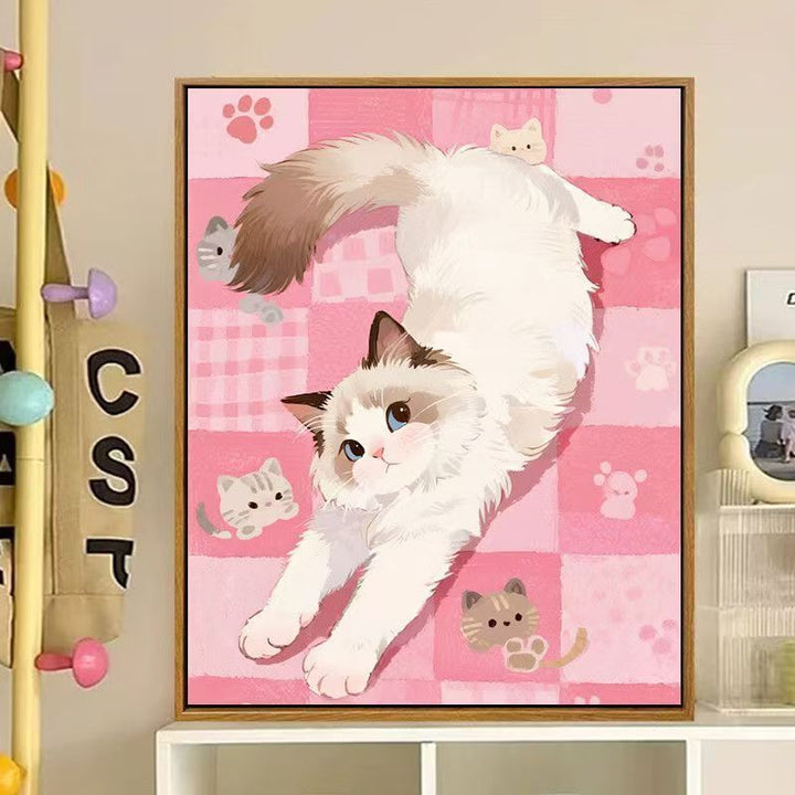 Cute Cat-Themed Decorative Canvas Art Kalsten