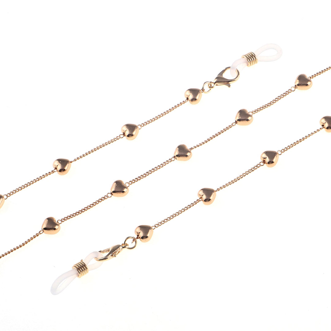 Fashionable glasses strap made of stainless steel with heart pendants Kalsten