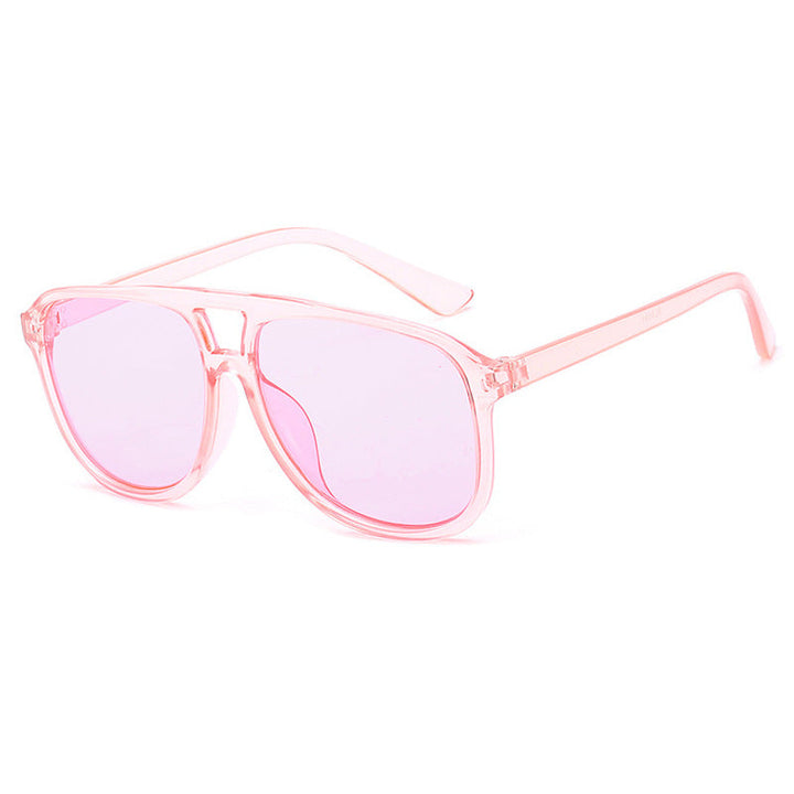 Women's fashionable sunglasses with transparent frame and blue lenses Kalsten