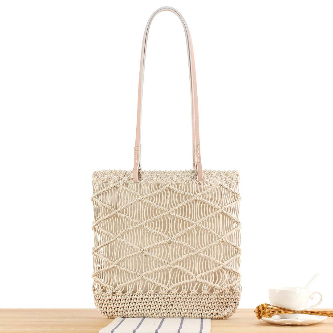 Macramé Tote Bag with Elegant Details Kalsten