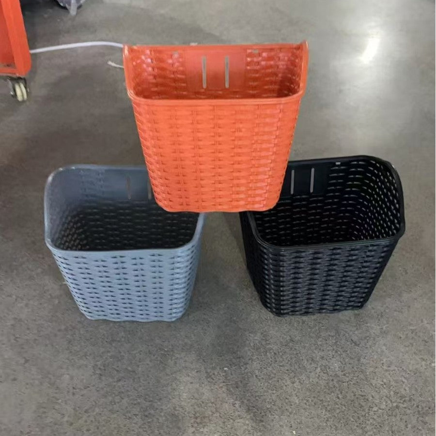 woven quick-release front bike basket with removable mounting bracket Kalsten
