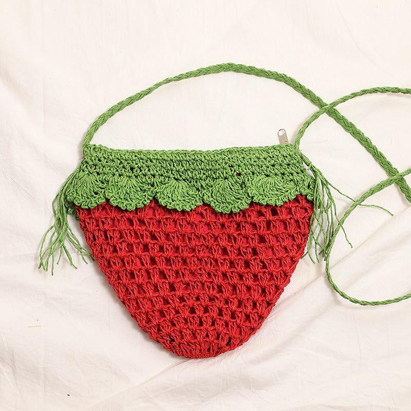 Handcrafted Shoulder Bag in Fruity Strawberry Design Kalsten