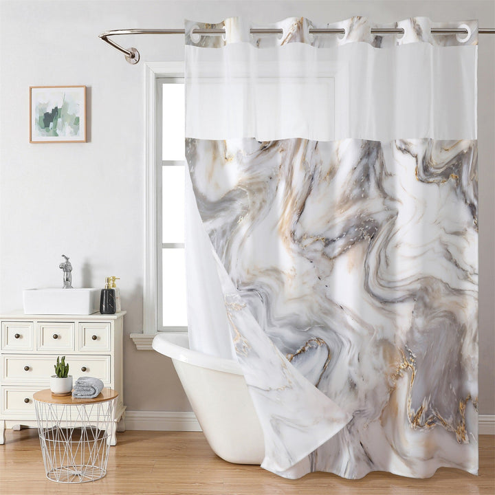 Marble-Design Shower Curtain Kalsten