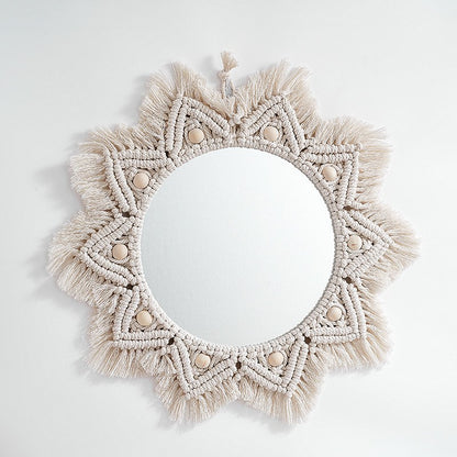Macramé Decorative Round Mirror Acalora