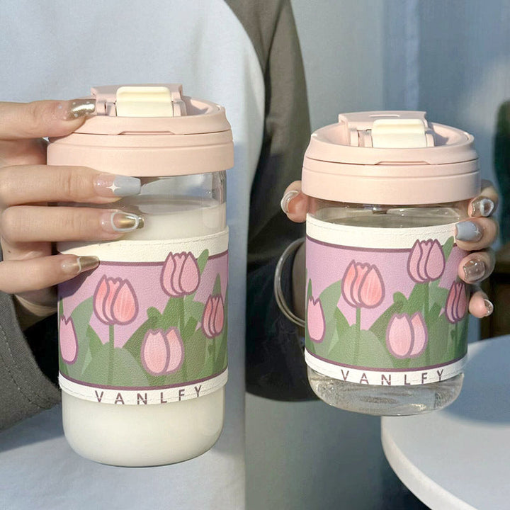 Ladies Insulated Drinking Cup with Elegant Floral Pattern Kalsten