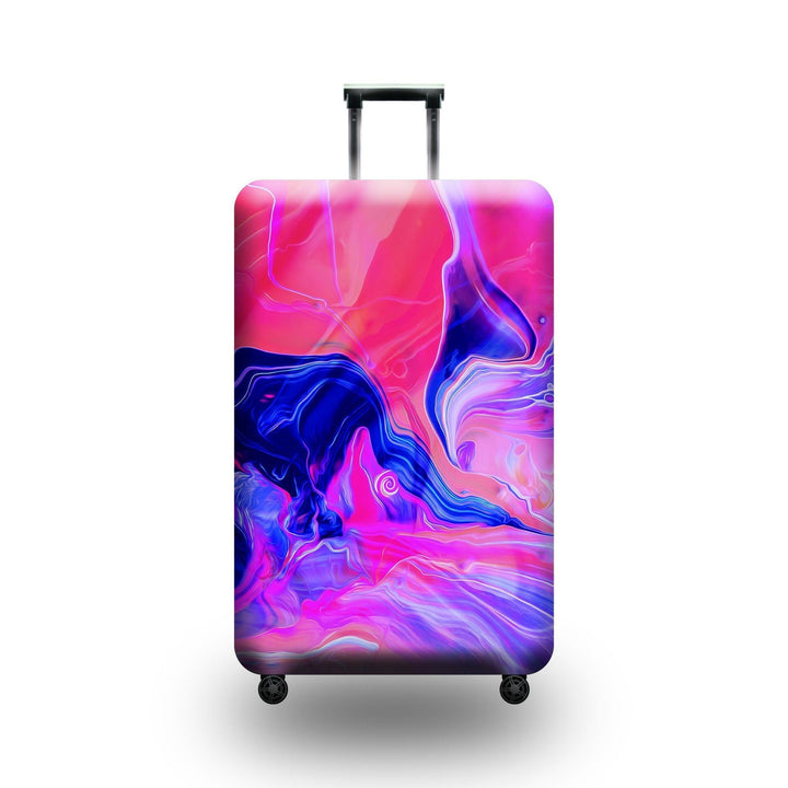 Unisex hard shell trolley with eye-catching marble print, telescopic handle and impact-resistant construction Kalsten