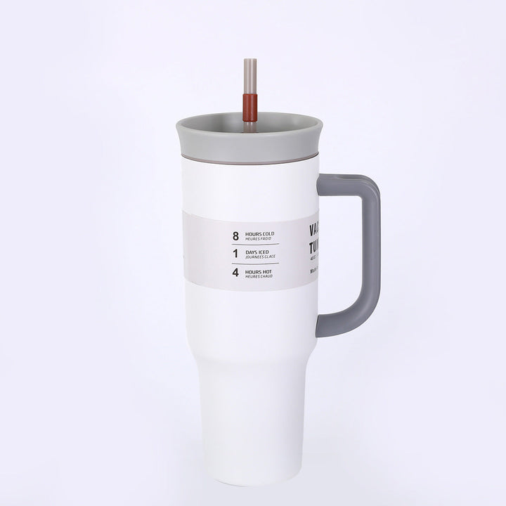 Ladies' insulated cup with practical drinking straw and ergonomic handle Kalsten