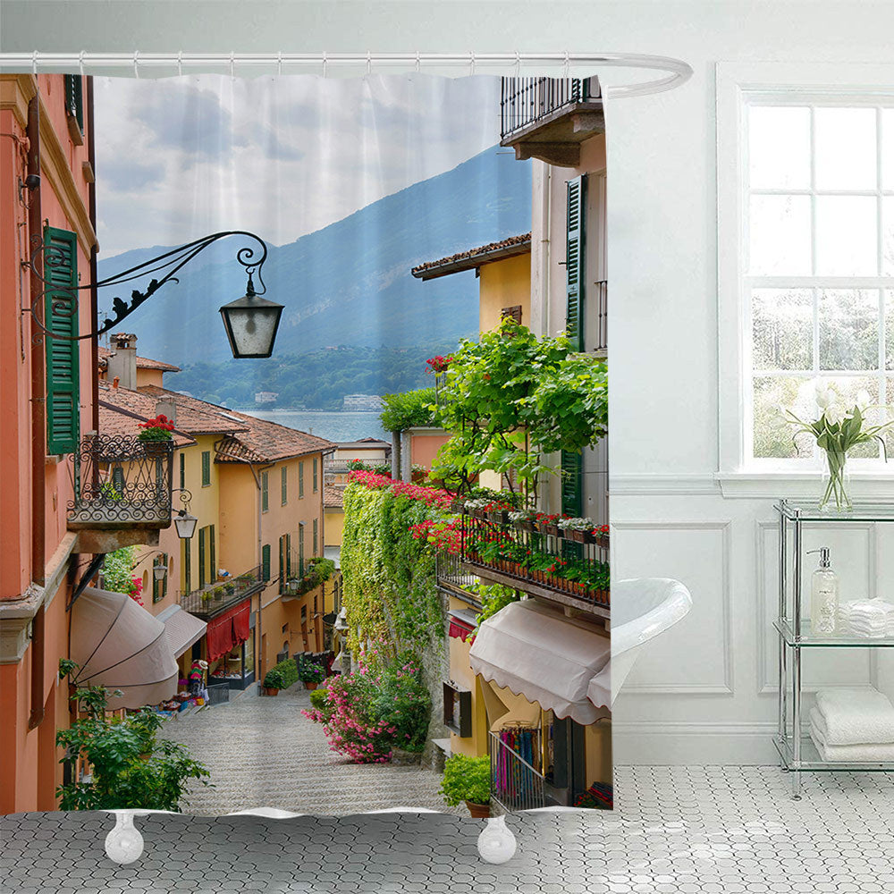 Floral Lane-Inspired Shower Curtain Kalsten
