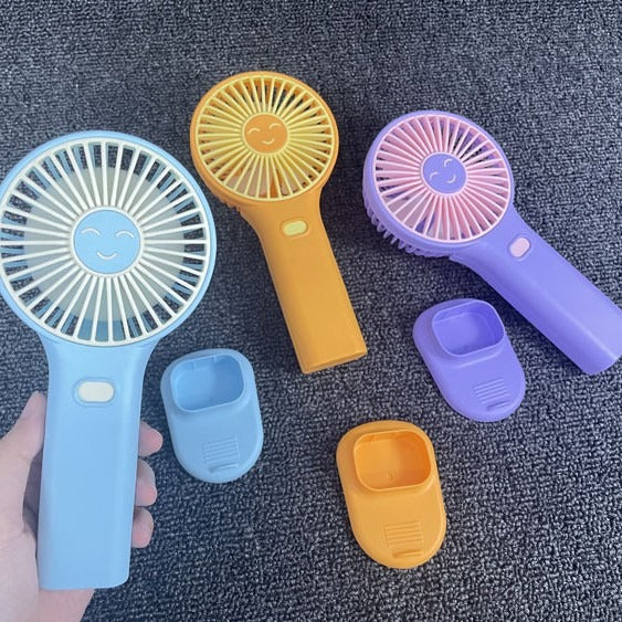 Unisex Portable Hand Fan with Integrated Mobile Phone Holder Kalsten