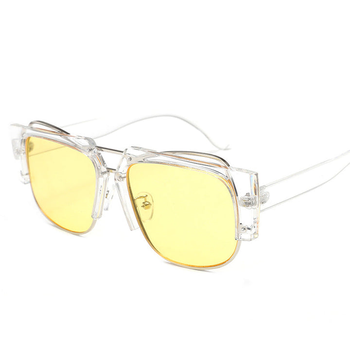 Women Fashion Square Sunglasses with Unique Chain Design Kalsten