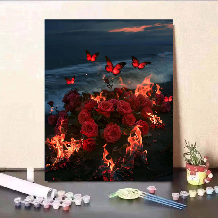 Floral Fantasy Paint by Numbers Wall Art Kalsten