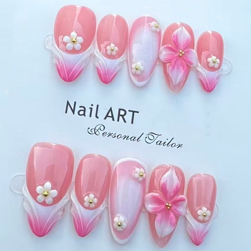 Nature-Themed Artistic Press-On Nail Set Kalsten