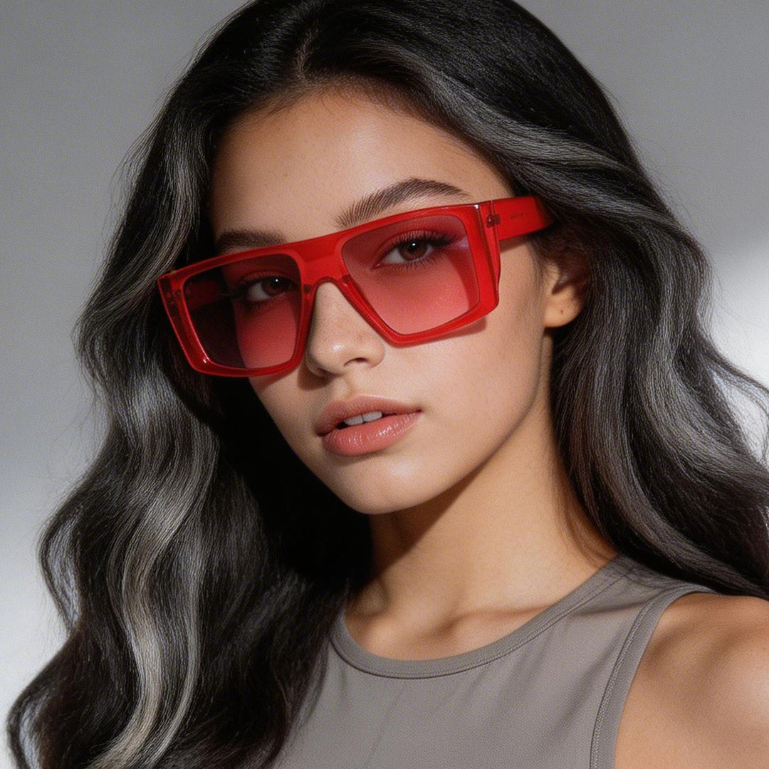 Women oversized geometric sunglasses Kalsten