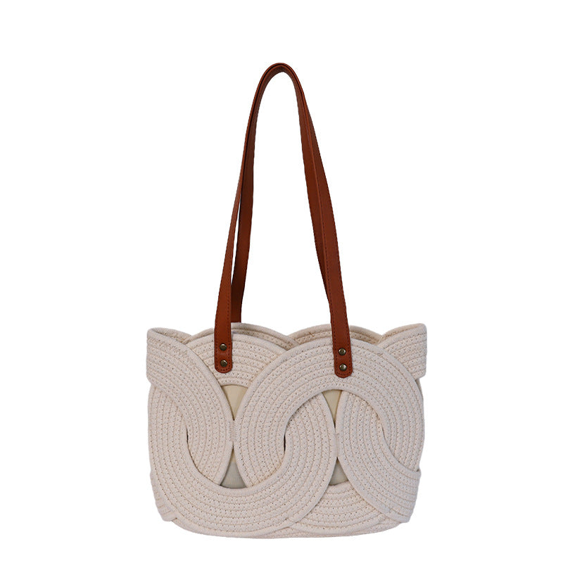 Designer shopping bag with decorative woven pattern Kalsten