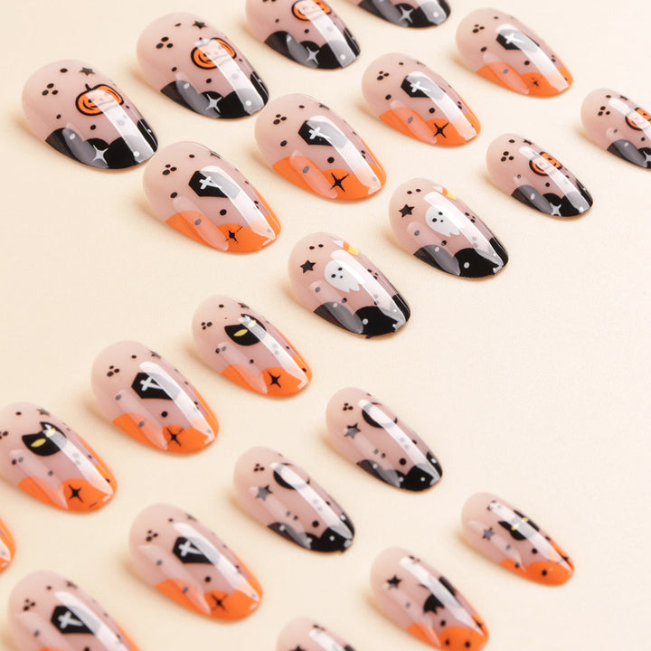 Halloween-Themed Press-On Nail Art Set Kalsten