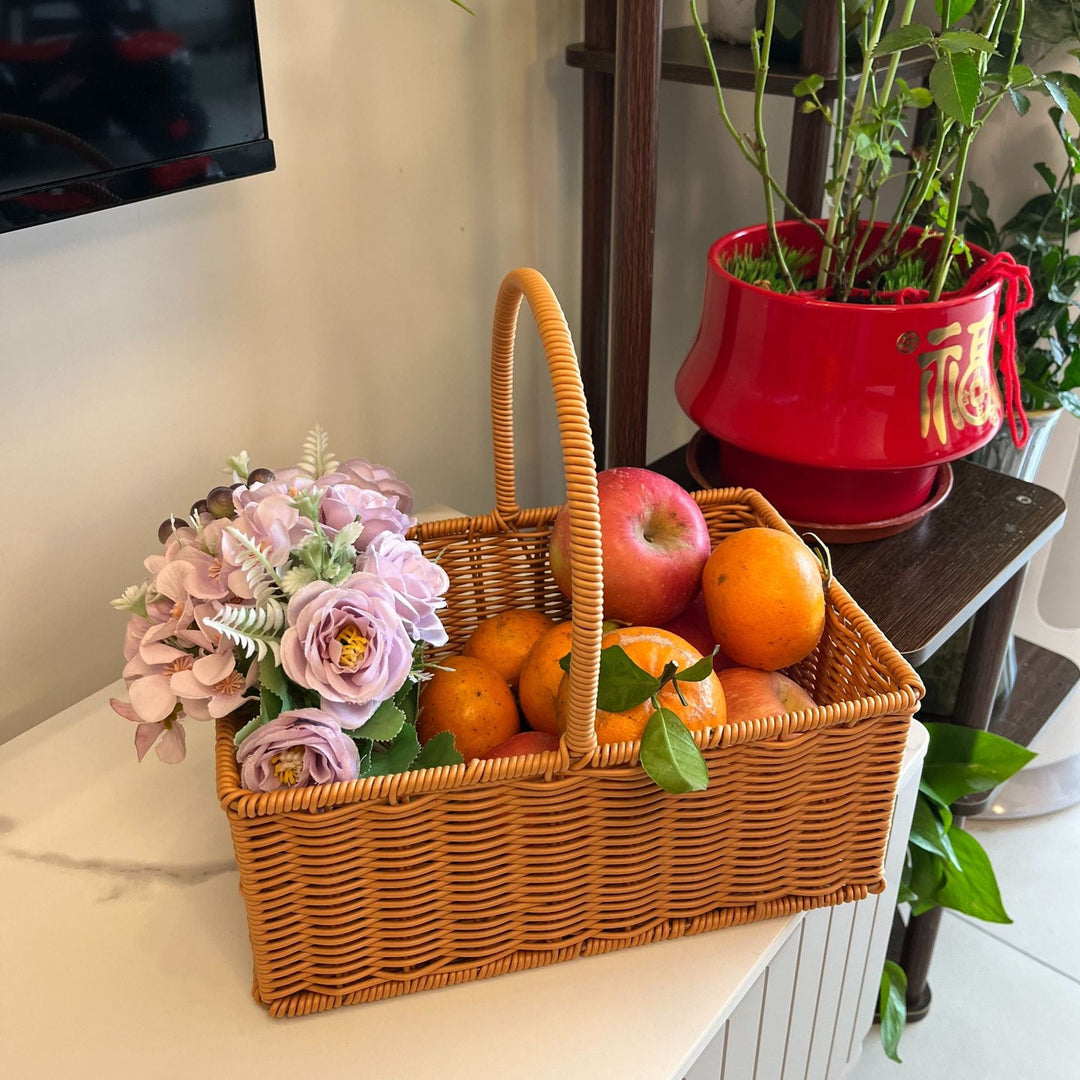 Women Handwoven Basket with Elegant Handle Kalsten