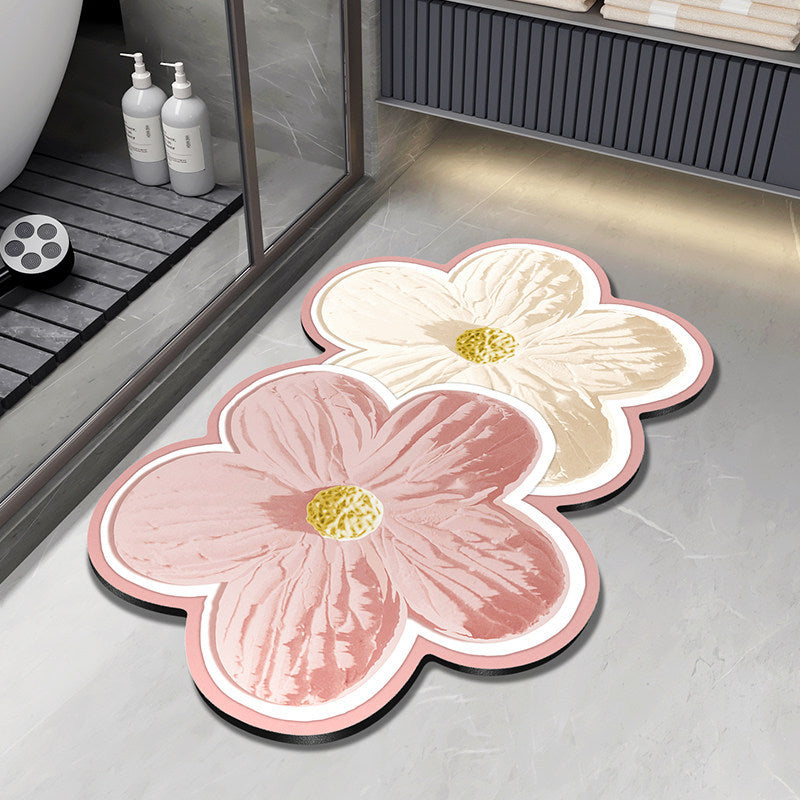 Floral Shaped Bath Mat Kalsten