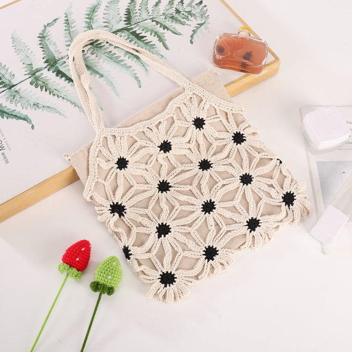 Handcrafted flower pattern shopper bag Kalsten