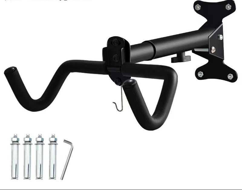 Heavy-Duty Wall-Mounted Bicycle Storage Hook with Padded Dual Arms and Fixed Foldable Mount Kalsten