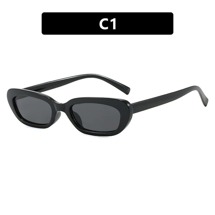 Women's trendy cat-eye sunglasses with transparent plastic frame and UV protection Kalsten