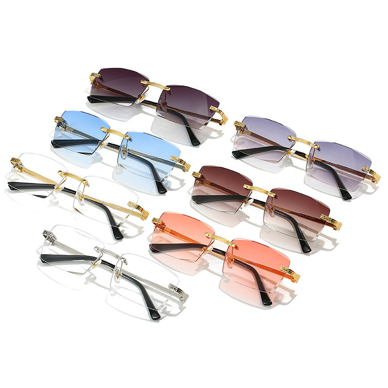 Ladies exclusive geometric sunglasses with luxury metal frame and polarized lenses Kalsten