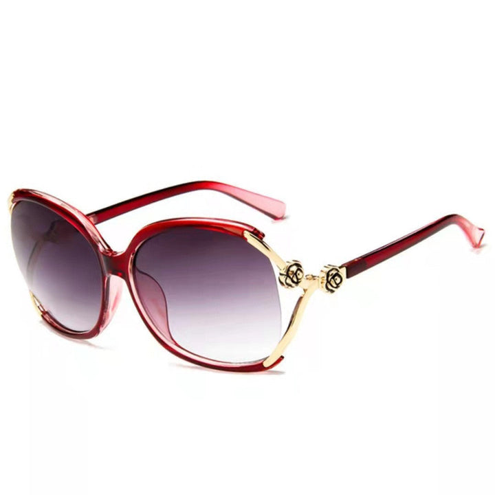 Ladies elegant oversized sunglasses with golden accents Kalsten
