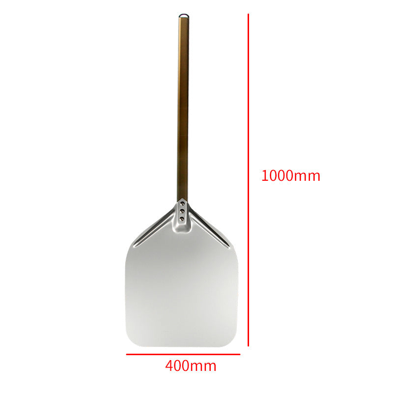 extra-long wooden handled aluminum pizza peel with flat square paddle Kalsten