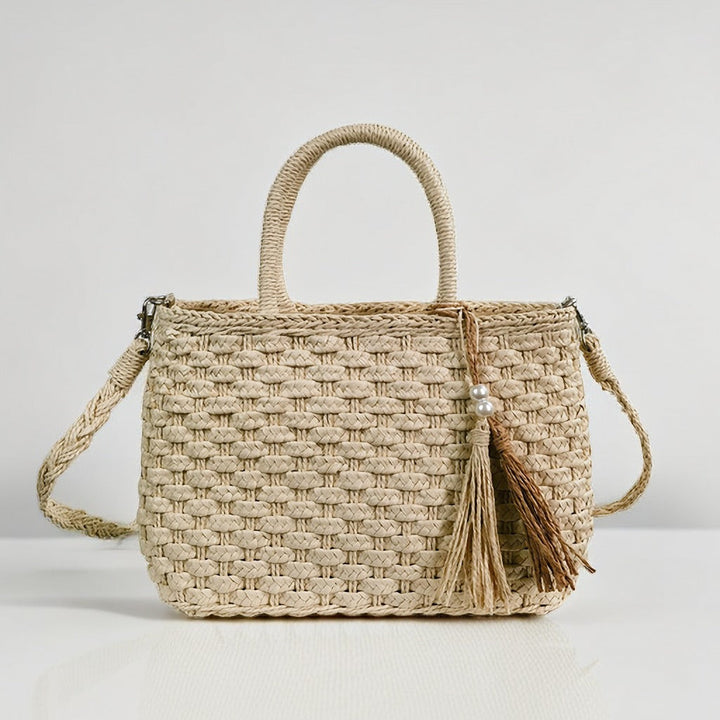 Woven Handbag with Drawstring Kalsten