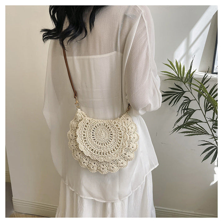 Handmade shoulder bag with floral patterns Kalsten