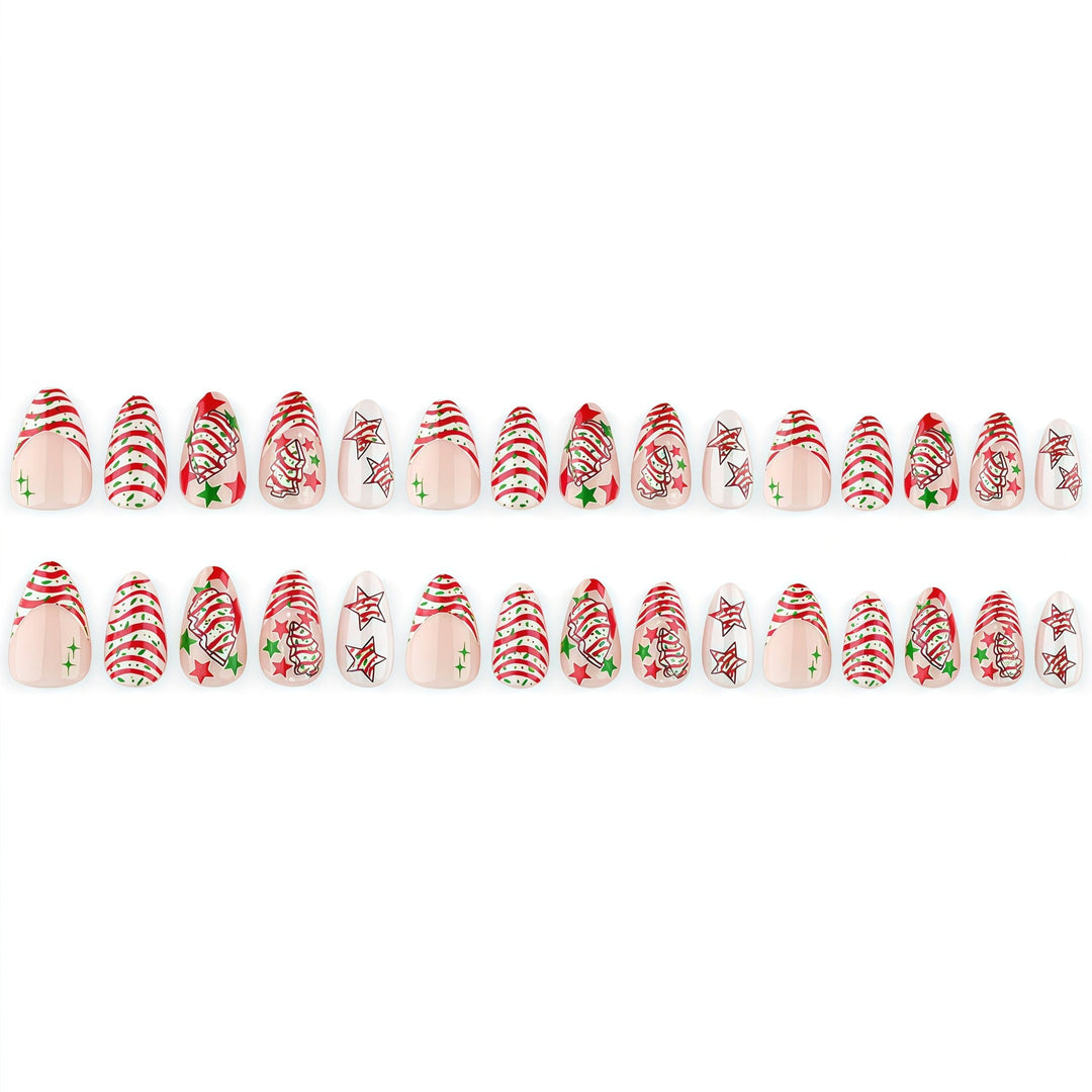 Festive artificial nails with Christmas motifs Kalsten