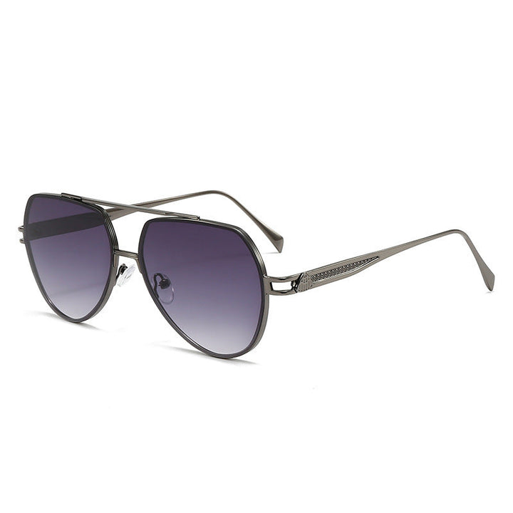 Women's designer sunglasses in a stylish, curved metal frame Kalsten