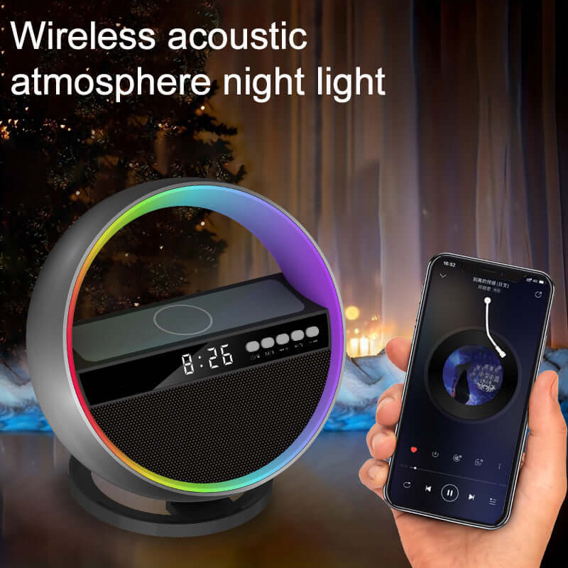 New Multifunction Wireless Charger Bluetooth Speaker Large G Ambience Light | Kalsten