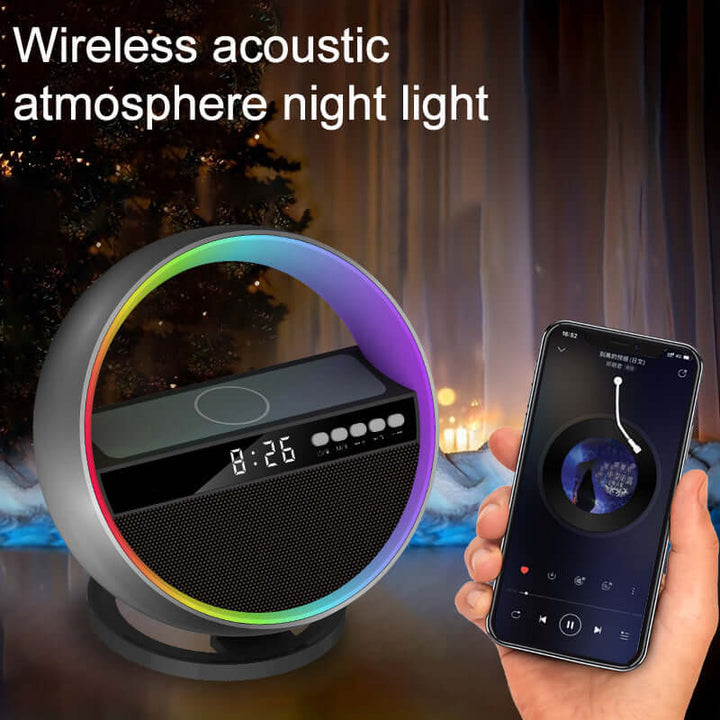 New Multifunction Wireless Charger Bluetooth Speaker Large G Ambience Light | Kalsten