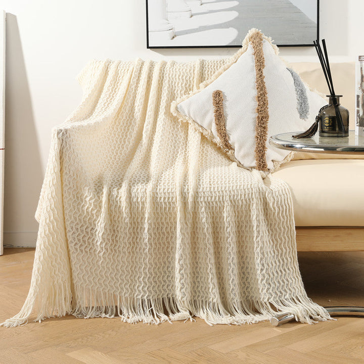 Cozy Knitted Throw Blanket Kalsten