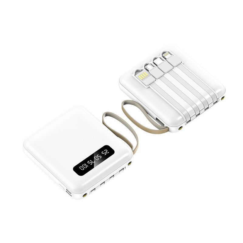 Compact power bank with integrated charging cables Kalsten
