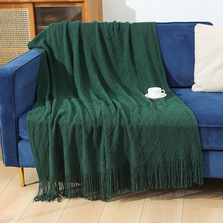 Women High-quality and stylish fleece blanket with modern textured pattern Kalsten